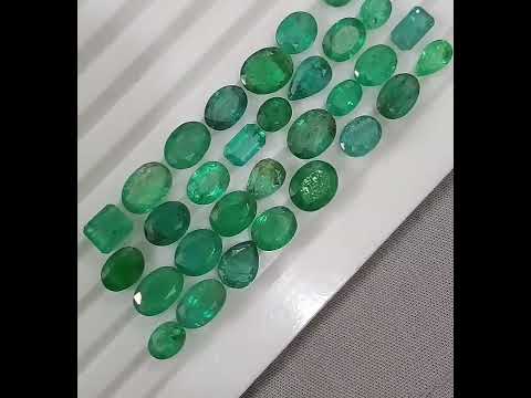 42.50ct/31pcs Zambian Emerald Parcel Natural Gemstones