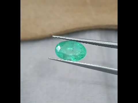 GSI Certified 1.43ct Mystic light bluish Green Russian Emerald