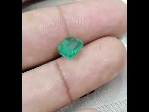 2.93ct Zambian Emerald, Natural Certified Medium bluish Green Octagon Cut Gemstone