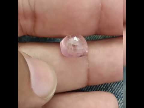 Padparadscha Sapphire 5.44ct IGI Certified Unheated Natural Cushion Cut Gemstone