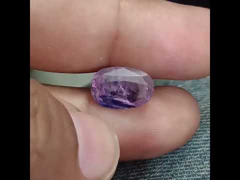 6.54ct  Certified Purple Blue Sapphire Untreated Natural Earth Mined  Gemstone