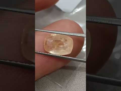 Untreated Padparadscha Sapphire 3.69ct Natural Certified Pinkish Orange Cushion Cut Gemstone