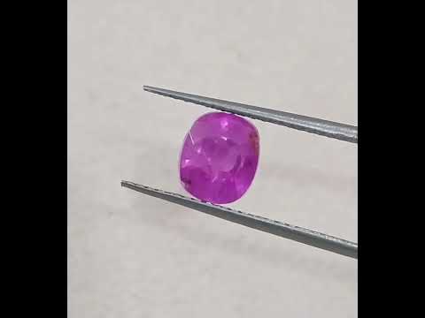 GSI Certified 1.81ct Deep Pink Sapphire Natural Untreated Gemstone