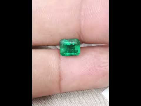 1.85ct Natural Emerald Exceptional Top Green Octagon Cut Zambian Loose Gemstone