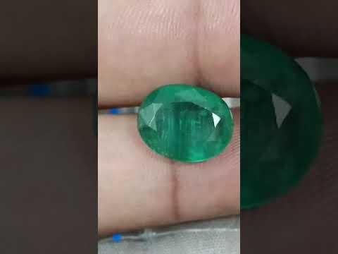 Natural Zambian Emerald 6.54ct Medium Deep Forest Green Oval Cut Big Size Gemstone