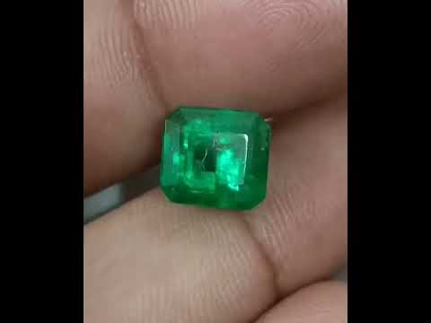 Panjshir Emerald 4.10ct Bright Medium Deep Green Octagon Cut Gemstone