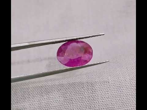 Natural Mozambique Ruby 2.54ct Certified Oval Cut Purplish Red untreated Loose Gemstone