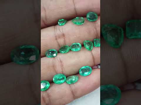 Zambian Emerald Parcel 15.33ct Natural mixed cut loose gemstones