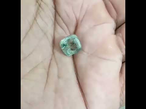 Certified 7.32ct Light Metallic Green Sapphire, Natural untreated Gemstone