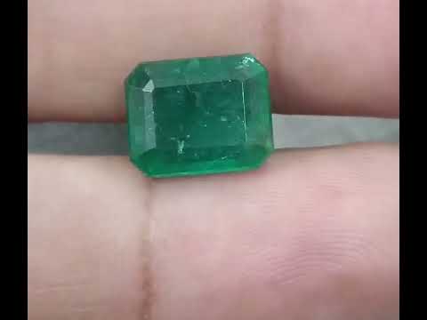 Zambian Emerald 6.19ct Natural Medium Green Octagon cut Stone