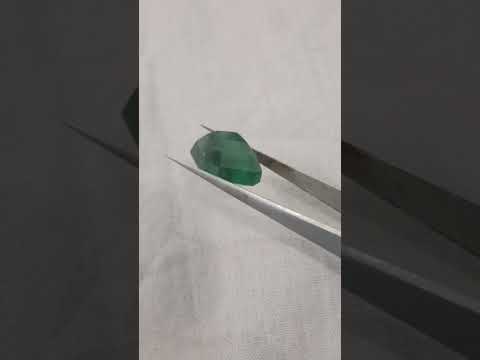 Zambian Emerald 13.40 ct Dark Green Octagon Cut Loose Gemstone – Investment Grade