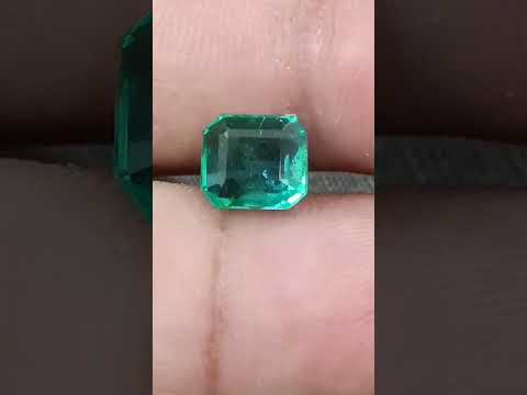 2.09ct Medium deep green Zambian emerald natural minor oiled loose gemstone.