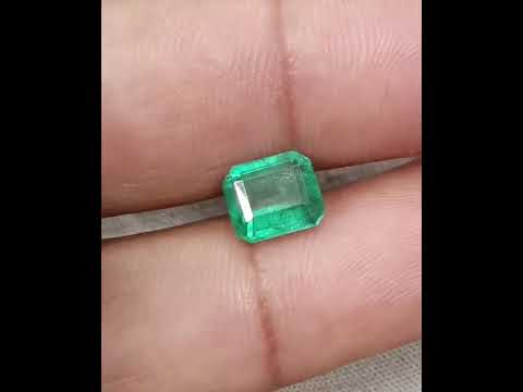 2.37ct Zambian Emerald, Certified Natural Medium Green Octagon Cut Gemstone