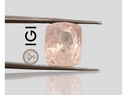 Rare Big Size! 7.08ct IGI Certified Padparadscha Cushion Cut Ceylon Sapphire, Natural Earth Mined untreated Gemstone - SMSGEMS 