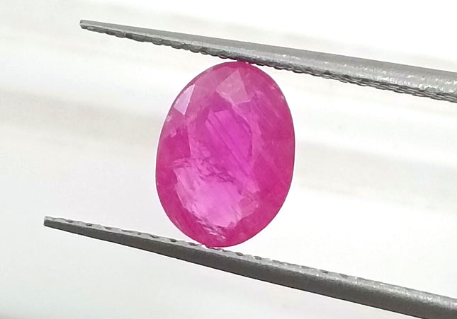 GSI Certified 1.36ct Mozambique Ruby, Natural Untreated Gemstone