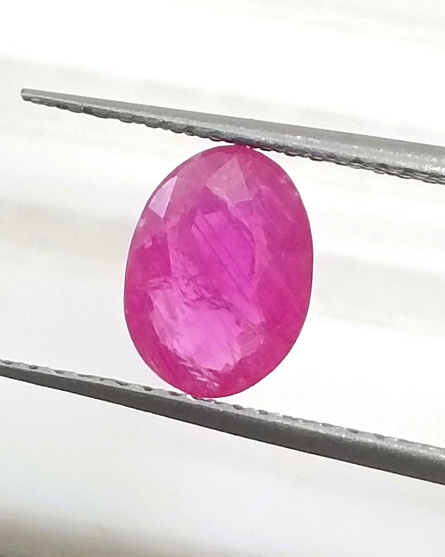 GSI Certified 1.36ct Mozambique Ruby, Natural Untreated Gemstone