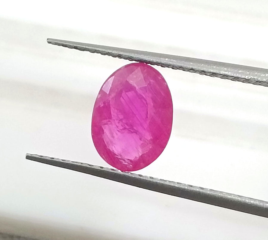 GSI Certified 1.36ct Mozambique Ruby, Natural Untreated Gemstone
