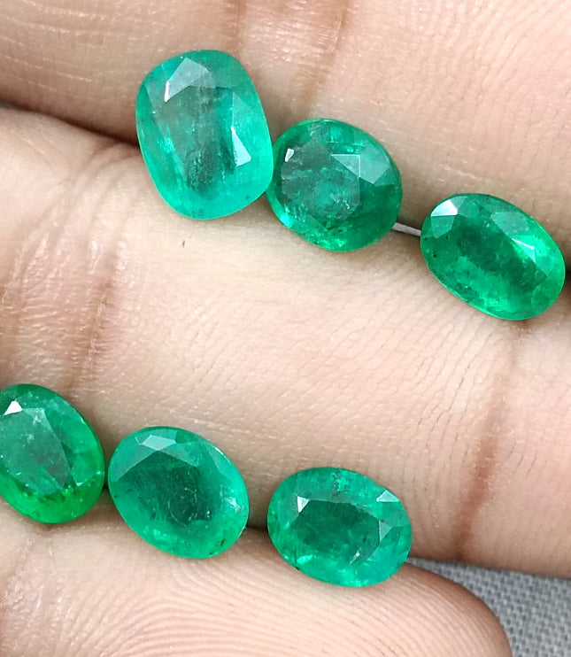 Zambian Emerald Parcel 10.30ct Natural Mixed Cut Loose Gemstones