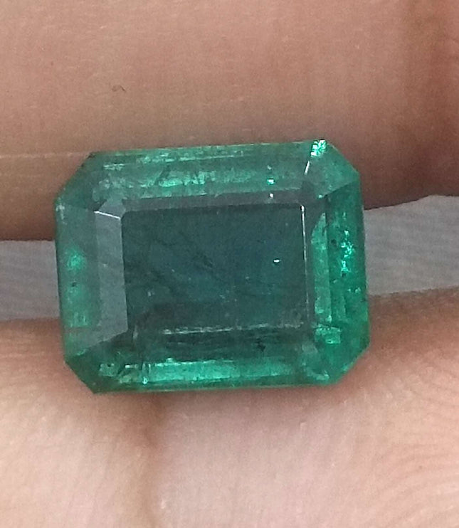 Zambian Emerald 2.76ct Certified Natural Deep Green Loose Gemstone
