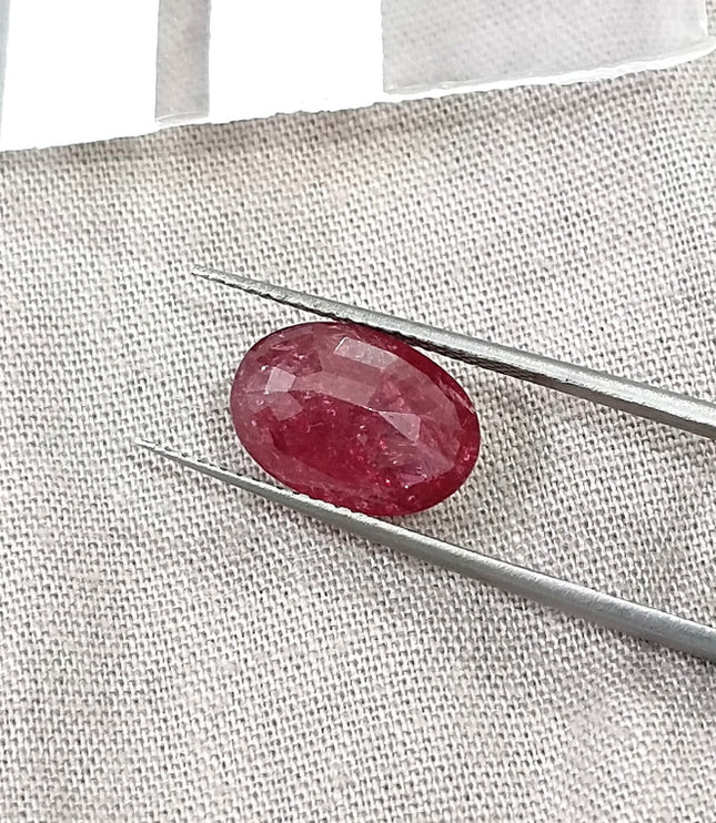 3.29ct Untreated Natural Mozambique Ruby Rasberry Red SGL Certified Oval Loose Gemstone