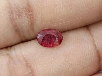 1.11ct Unheated Natural Ruby SGL Certified Mozambique Rasberry Red Oval Loose Gemstone