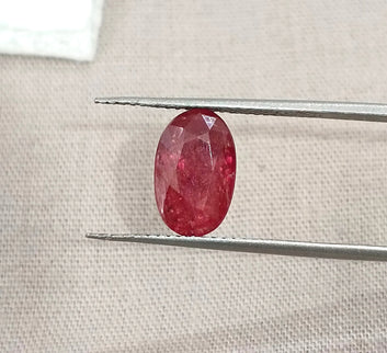 2.60ct Untreated Mozambique Ruby SGL Certified Rasberry Red Oval Cut Gemstone