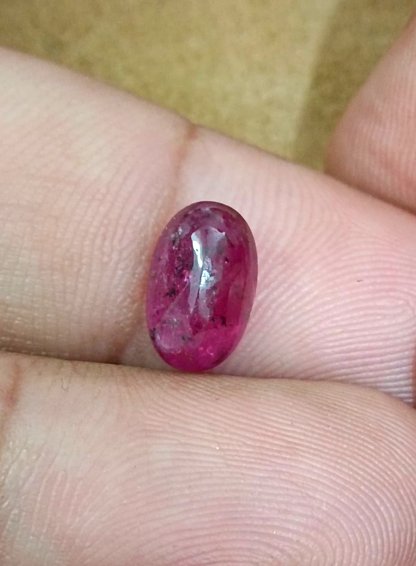 2.45ct Cabochon Cut Ruby , 100% Natural Heated Earth Mined Gemstone