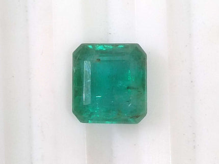 Zambian Emerald 2.67ct Certified Natural Medium Deep Green Octagon Cut Minor Oiled Loose Gemstone