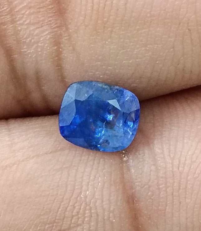 Natural Blue Sapphire 1.63ct Certified Medium Deep Color Sri Lanka Cushion Cut Loose Gemstone