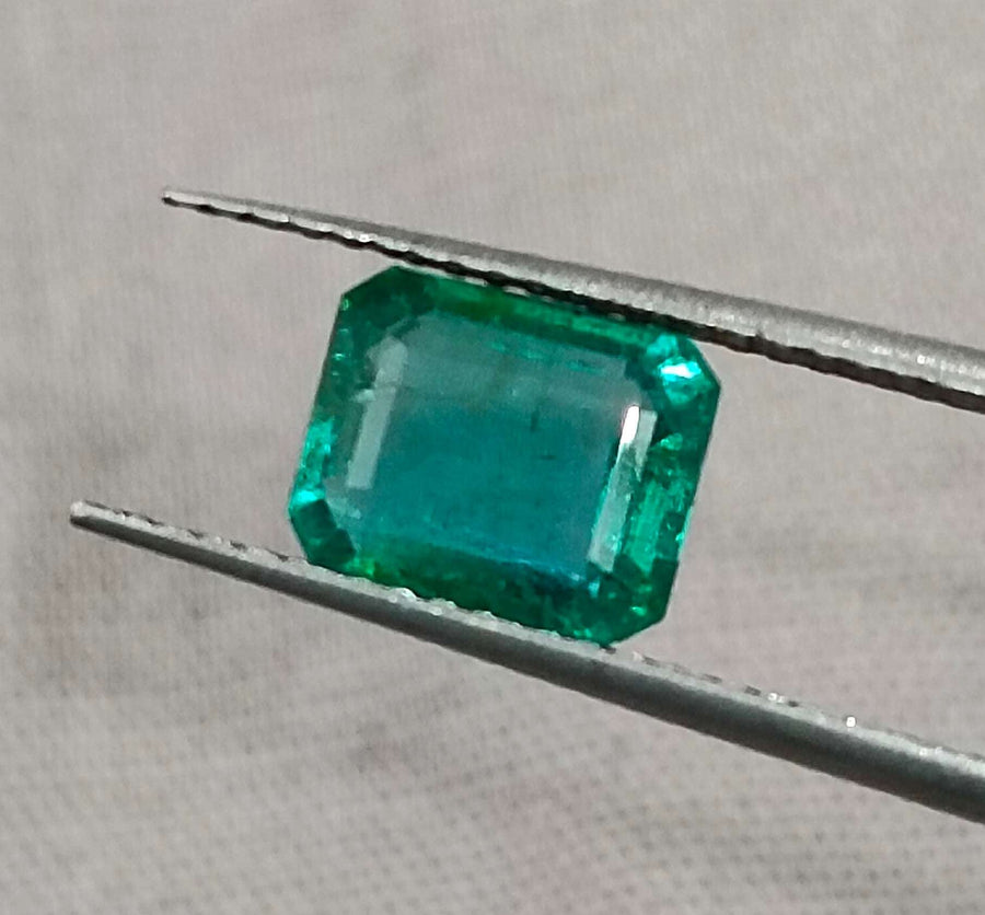 Certified 1.57ct Zambian Natural Emerald