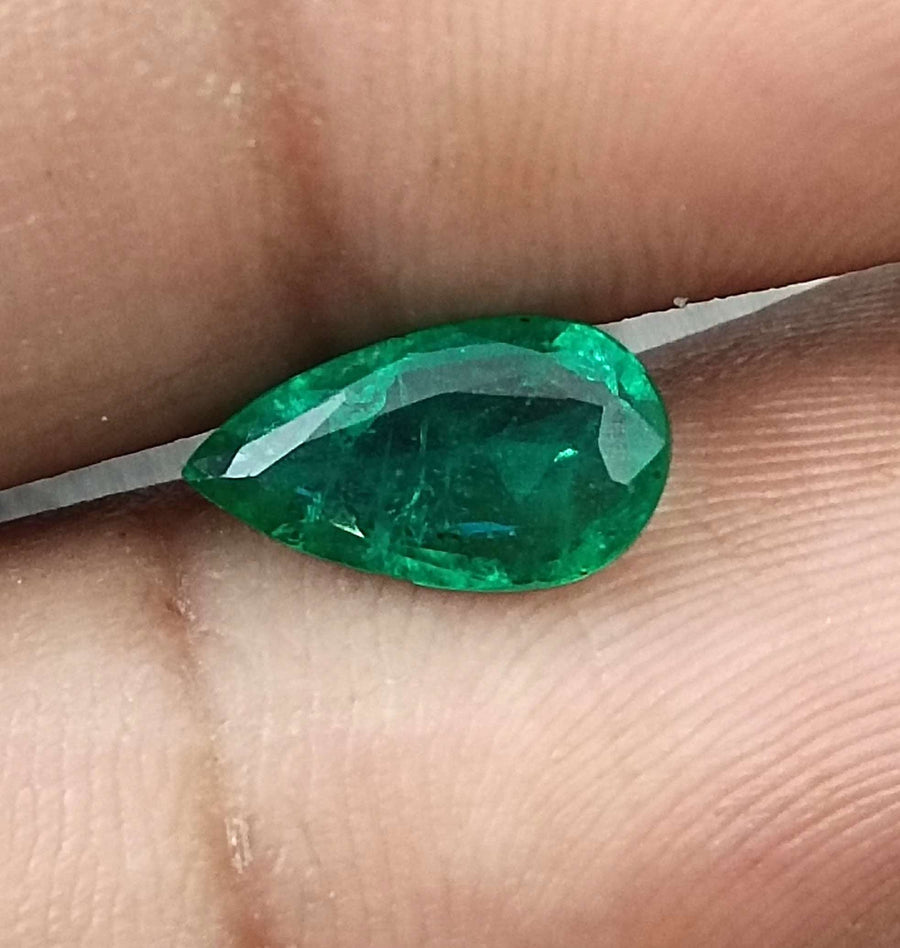 Certified 1.33ct Zambian Natural Emerald