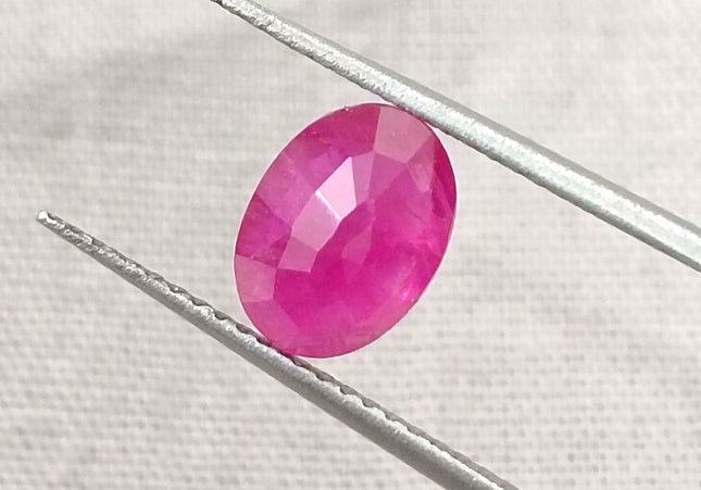 GSI Certified 1.54ct Mozambique Ruby, Natural Untreated Gemstone