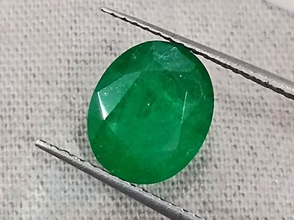 Vivid Green 1.95ct Zambian Emerald, Certified Natural Oval Cut Loose Stone