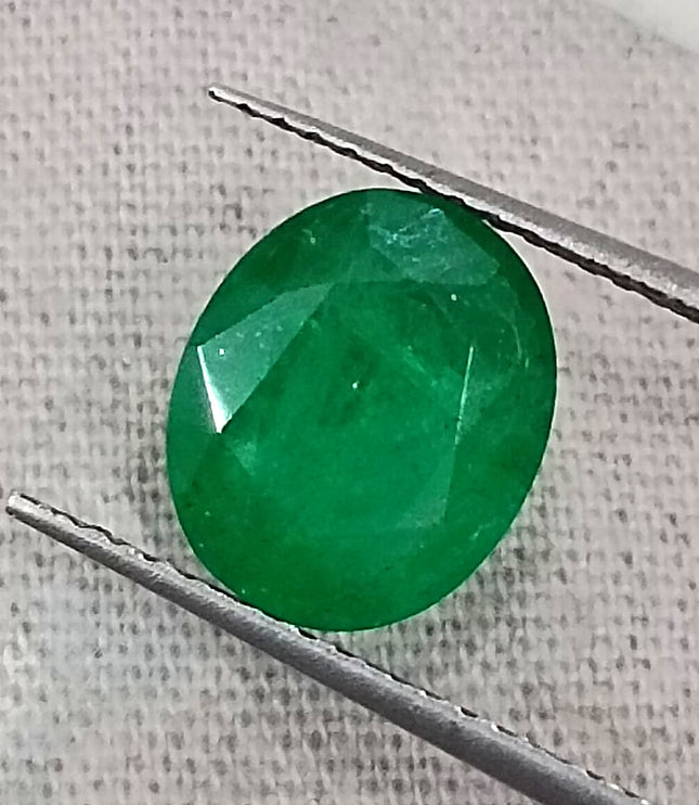 Vivid Green 1.95ct Zambian Emerald, Certified Natural Oval Cut Loose Stone