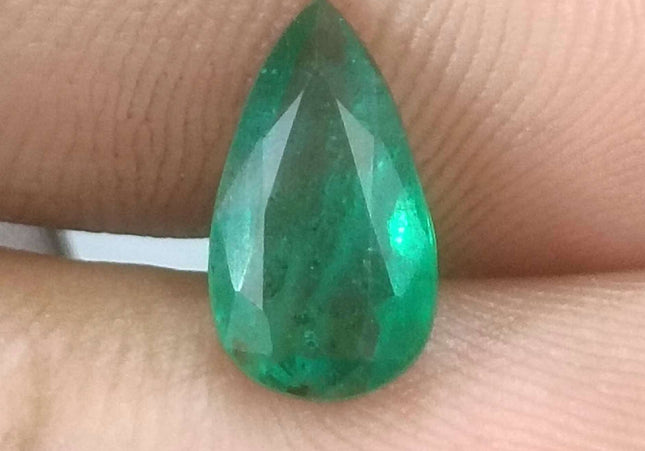 2.08ct GSI USA Certified Deep Pure Green Zambian Emerald Minor Oiled Loose Gemstone