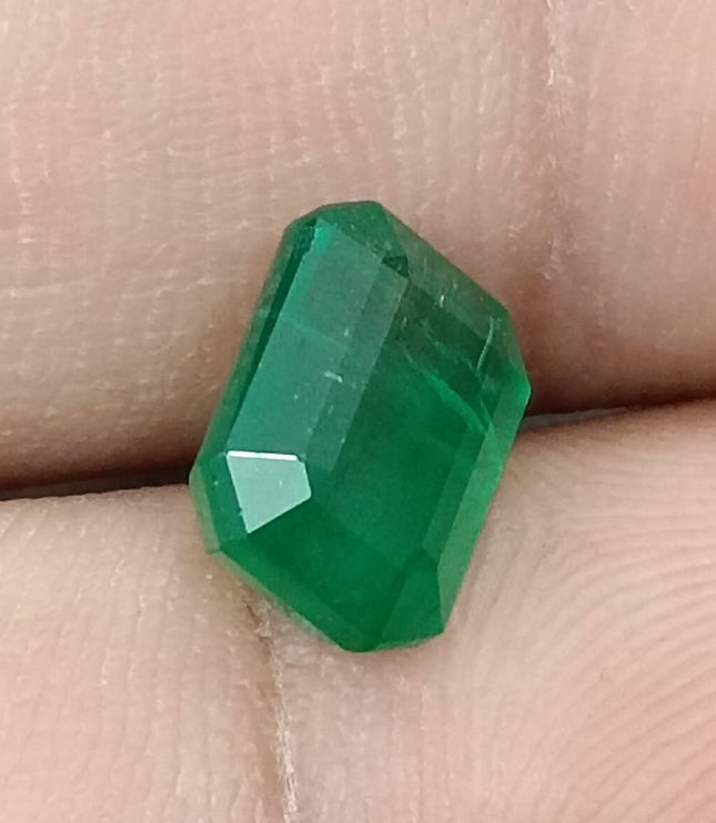 Natural Zambian Emerald 2.84ct Certified Natural Deep Green Octagon Cut Loose Stone