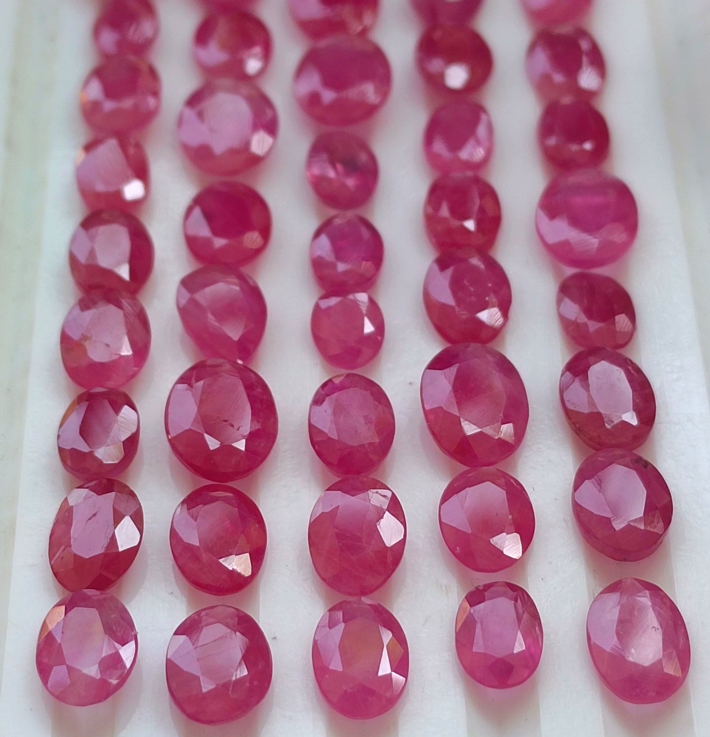 38.03ct African Ruby Lot, Natural Earth Mined Gemstones - SMSGEMS 