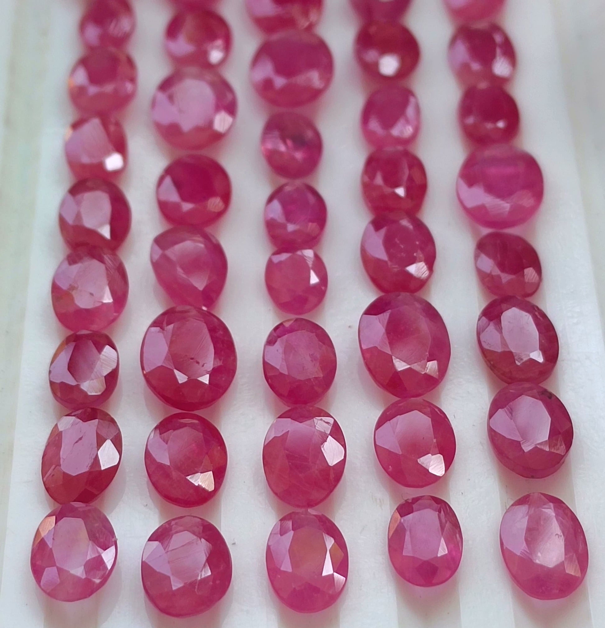 38.03ct African Ruby Lot, Natural Earth Mined Gemstones - SMSGEMS 