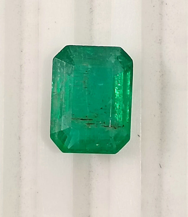 Zambian Emerald 2.47ct Medium Deep Pure Green Certified Natural Loose Gemstone