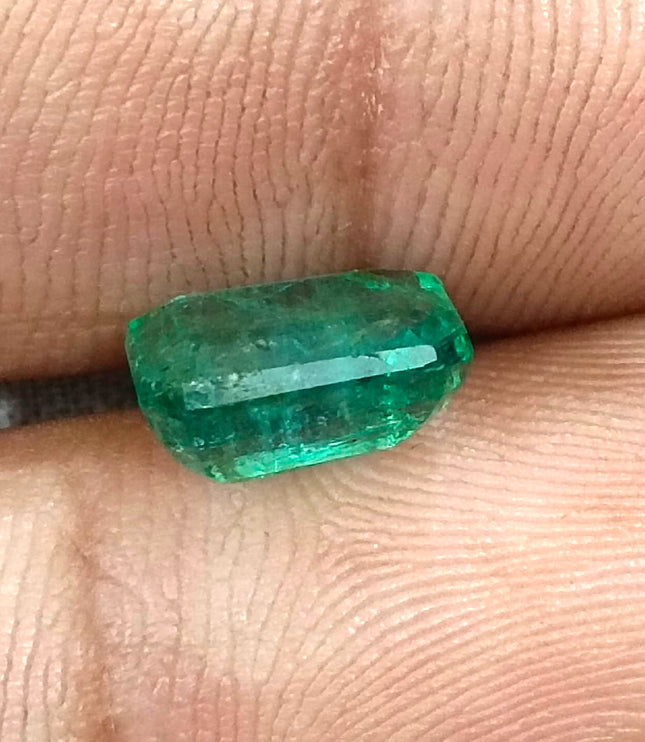 3.03ct Zambian Emerald, Certified Medium Green Octagon Cut Loose Gemstone