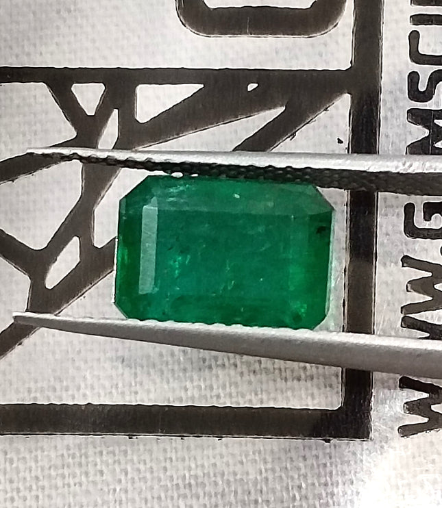 Natural Emerald 2.81ct Certified Deep Royal Green Octagon Cut Gemstone