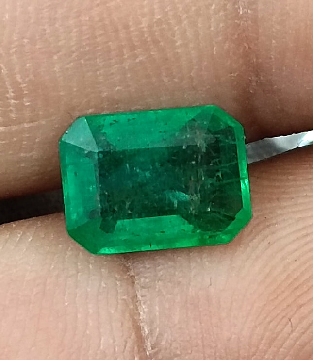 Zambian Emerald 2.47ct Medium Deep Pure Green Certified Natural Loose Gemstone