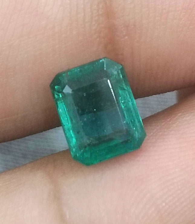 Zambian Emerald 2.76ct Certified Natural Deep Green Loose Gemstone