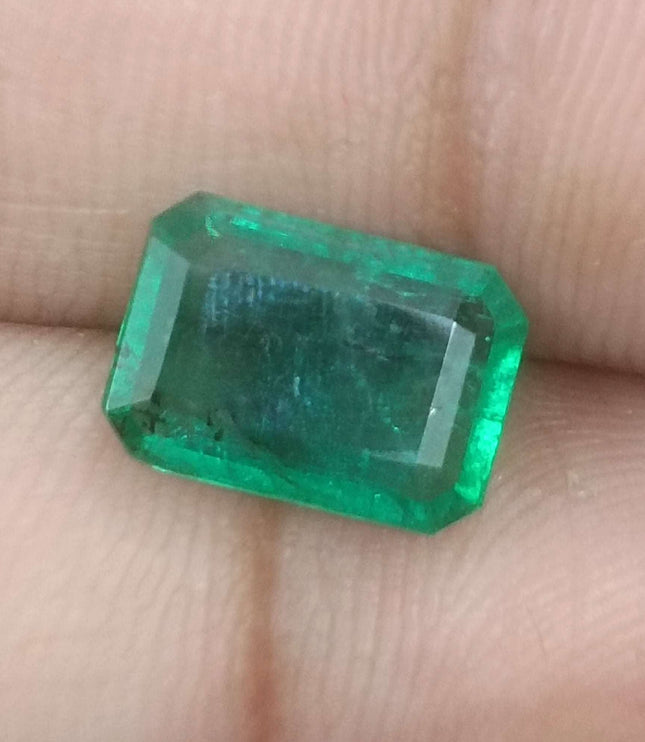 Zambian Emerald 2.73ct Certified Natural Medium Deep Green Loose Stone.