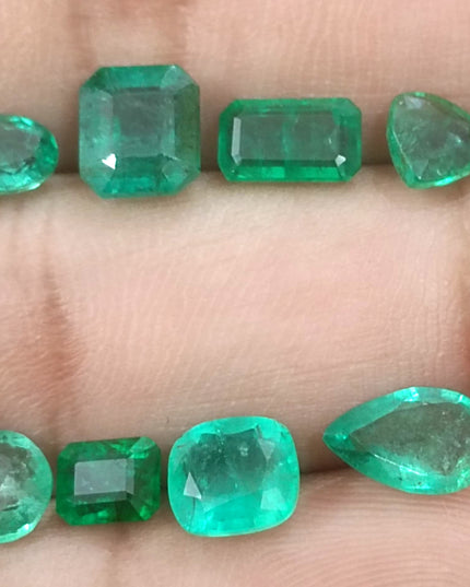 9.00ct Natural Zambian Emerald Parcel Minor Oiled Loose Gemstones