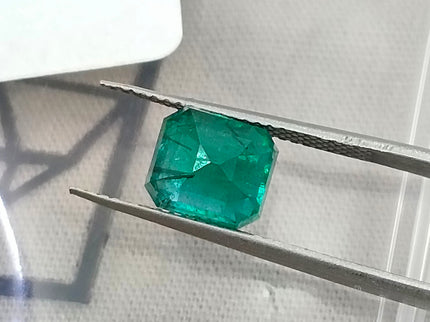 2.41ct Natural Emerald Vivid Green GSI Certified Octagon Cut Gemstone