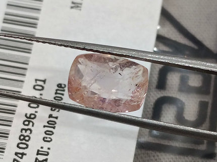 Untreated Padparadscha Sapphire 3.57ct Natural Certified Cushion Cut Orangy Pink Gemstone
