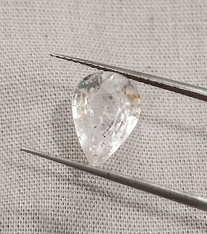 GSI Certified 3.50ct White Sapphire, 100% Natural Untreated Gemstone