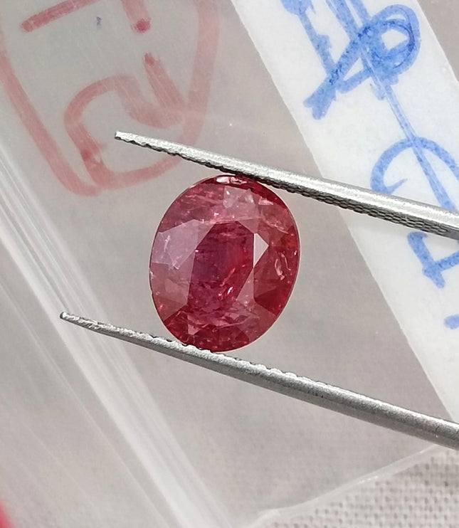 1.89ct Unheated Natural Ruby Crimson Red SGL Certified Oval Loose Gemstone