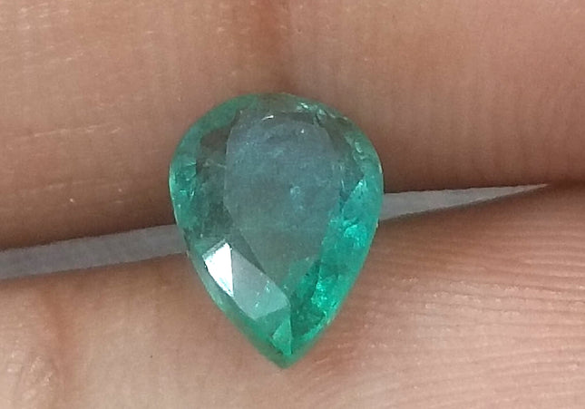1.30ct GSI USA Certified Excellent luster Natural Zambian Emerald Minor Oiled Loose Gemstone